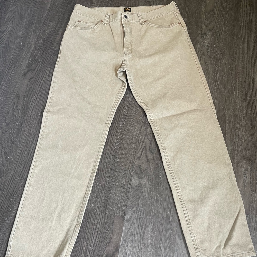 Beige Denim Jeans